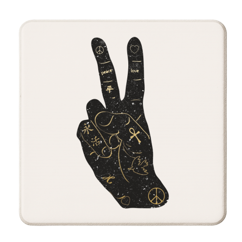 Peace - personalised beer coaster by Uma Prabhakar Gokhale