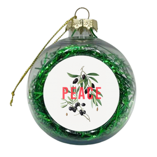 Peace - xmas bauble by The 13 Prints