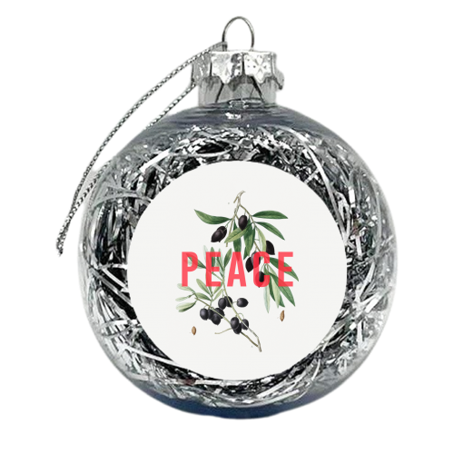 Peace - xmas bauble by The 13 Prints