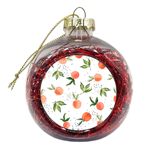 Peach Love 001 - xmas bauble by Mukta Lata Barua