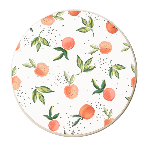 Peach Love 001 - personalised beer coaster by Mukta Lata Barua