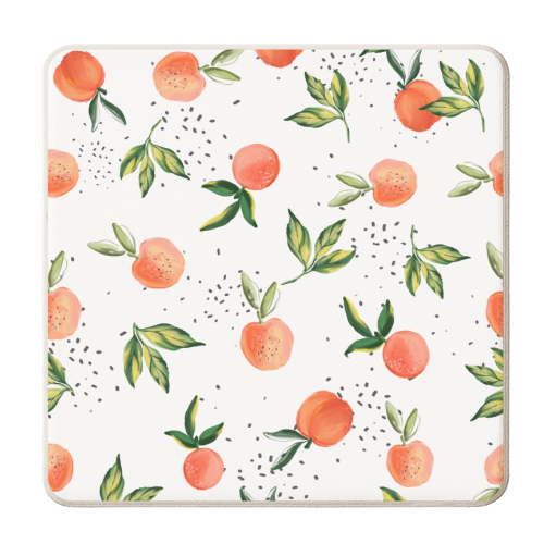 Peach Love 001 - personalised beer coaster by Mukta Lata Barua