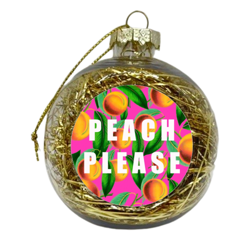 Peach Please - xmas bauble by Eloise