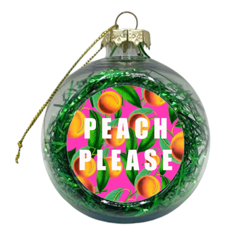 Peach Please - xmas bauble by Eloise