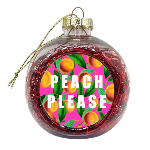Peach Please - xmas bauble by Eloise