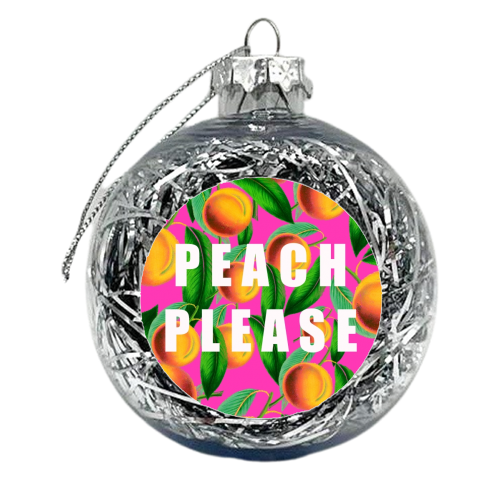 Peach Please - xmas bauble by Eloise