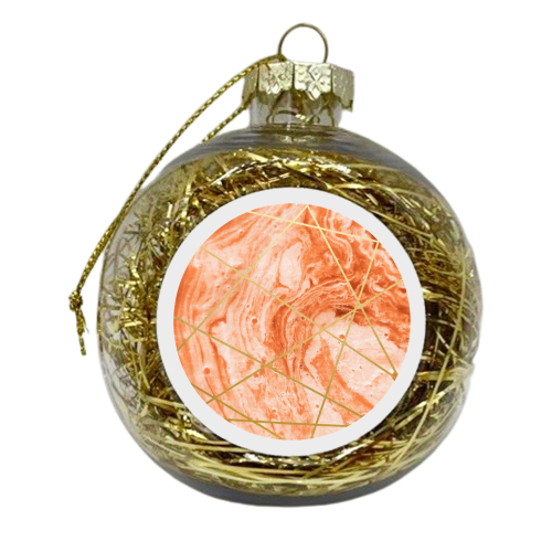 Peach Sphere - xmas bauble by Uma Prabhakar Gokhale