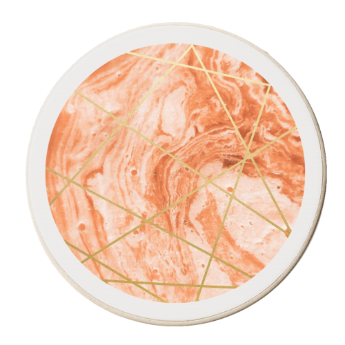 Peach Sphere - personalised beer coaster by Uma Prabhakar Gokhale