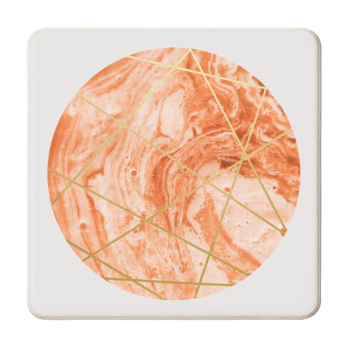 Peach Sphere - personalised beer coaster by Uma Prabhakar Gokhale