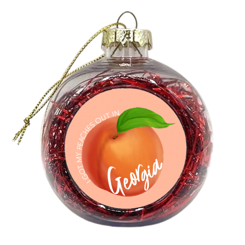 Peaches - xmas bauble by Pink and Pip