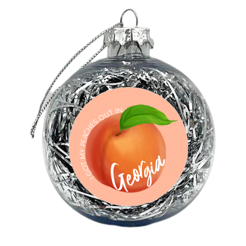 Peaches - xmas bauble by Pink and Pip