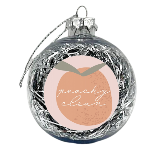 Peachy Clean Peach - xmas bauble by Toni Scott