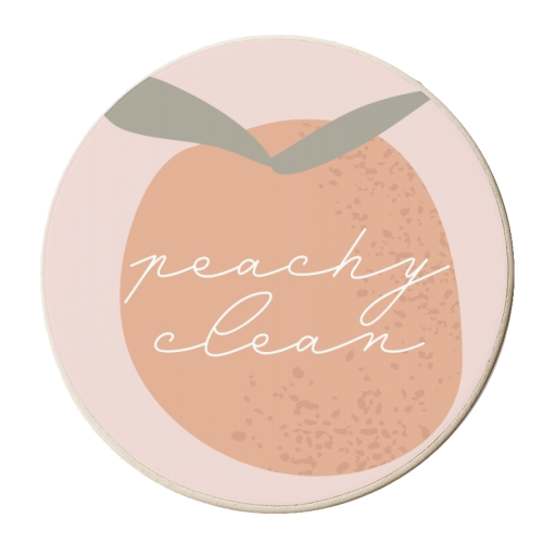 Peachy Clean Peach - personalised beer coaster by Toni Scott