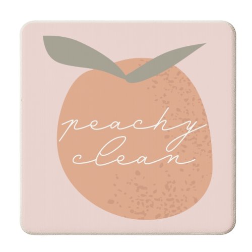 Peachy Clean Peach - personalised beer coaster by Toni Scott