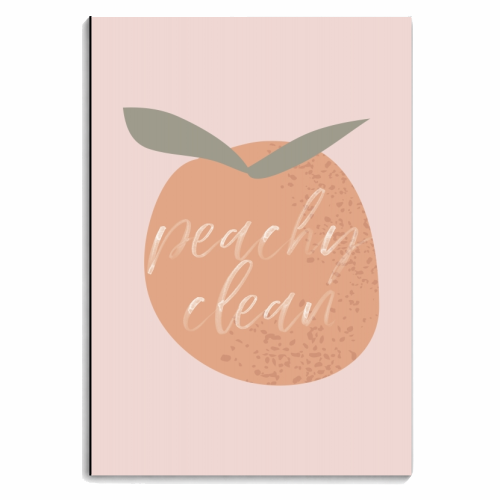 Peachy Clean Peach Watercolor Script - personalised A4, A5, A6 notebook by Toni Scott