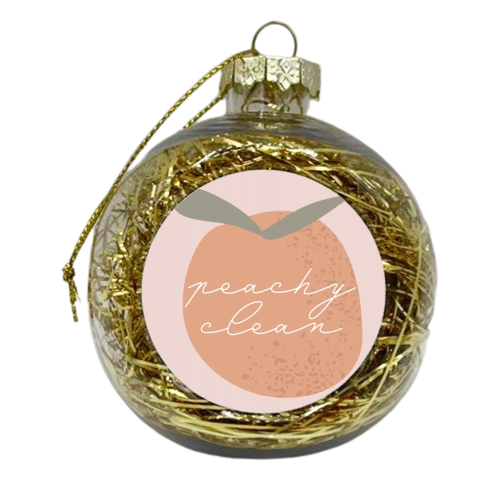 Peachy Clean Peach - xmas bauble by Toni Scott
