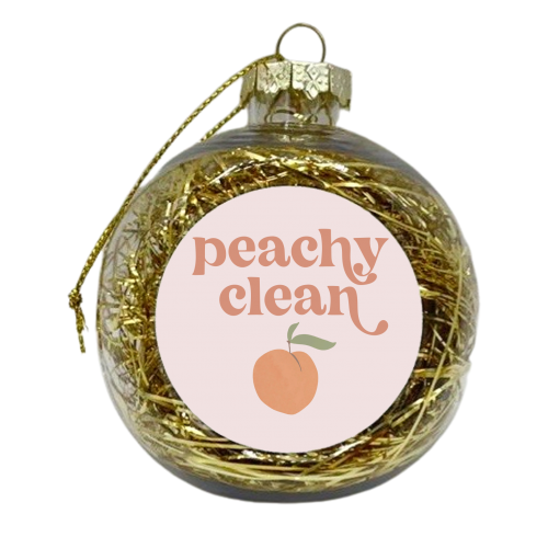 Peachy Clean Retro Vintage Font - xmas bauble by Toni Scott