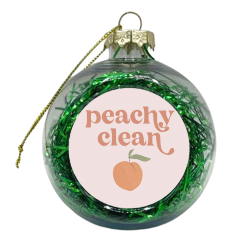 Peachy Clean Retro Vintage Font - xmas bauble by Toni Scott