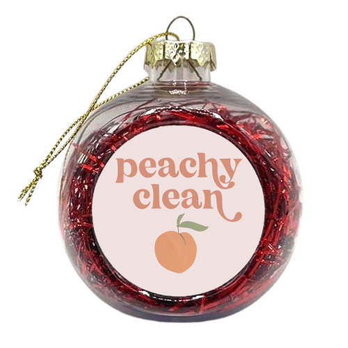 Peachy Clean Retro Vintage Font - xmas bauble by Toni Scott