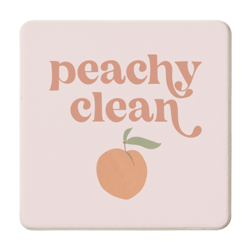Peachy Clean Retro Vintage Font - personalised beer coaster by Toni Scott