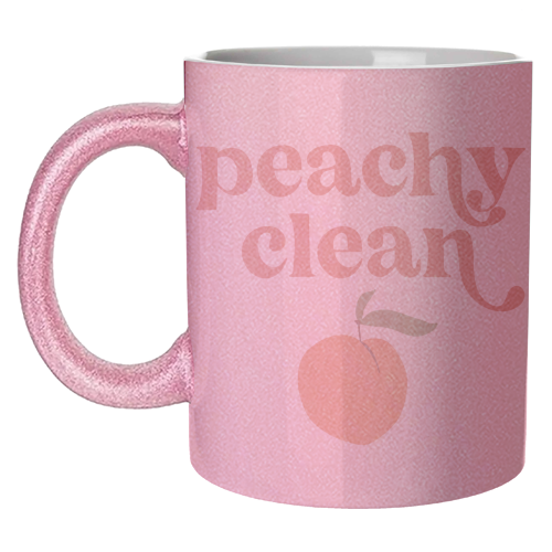 Peachy Clean Retro Vintage Font - unique mug by Toni Scott
