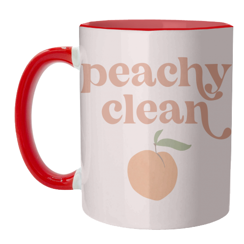 Peachy Clean Retro Vintage Font - unique mug by Toni Scott
