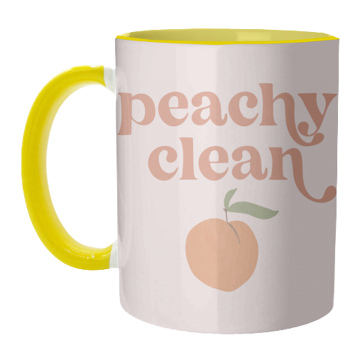 Peachy Clean Retro Vintage Font - unique mug by Toni Scott