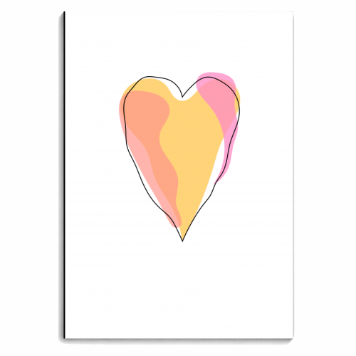 Peachy Heart - personalised A4, A5, A6 notebook by Adam Regester