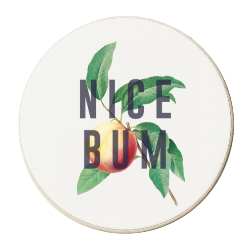Peachy Nice Bum - personalised beer coaster by The 13 Prints