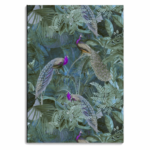 Peacock Jungle Paradise - personalised A4, A5, A6 notebook by Andrea Haase