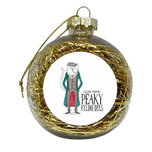 Peaky-Felinders - xmas bauble by Katie Ruby Miller
