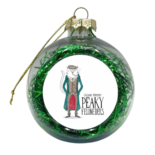 Peaky-Felinders - xmas bauble by Katie Ruby Miller