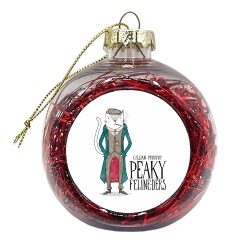 Peaky-Felinders - xmas bauble by Katie Ruby Miller