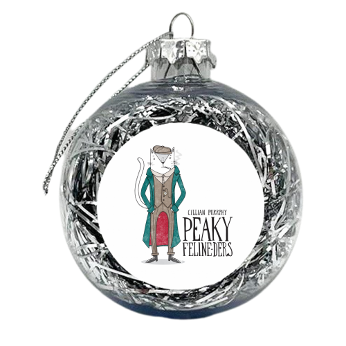 Peaky-Felinders - xmas bauble by Katie Ruby Miller