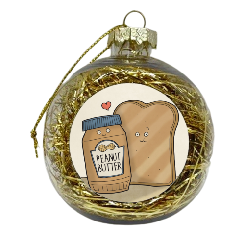 Peanut Butter and Toast - xmas bauble by Carl Batterbee