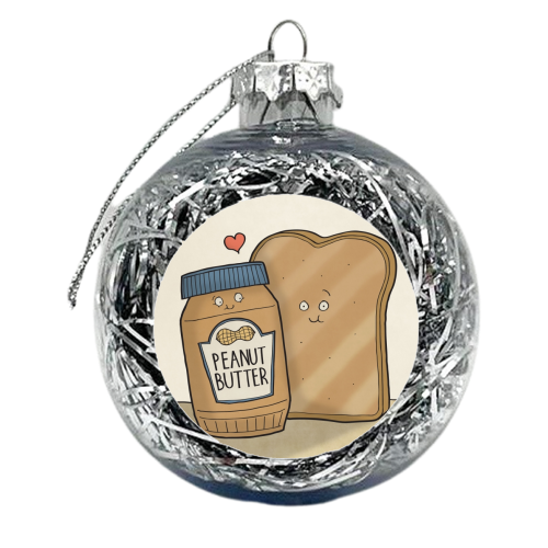 Peanut Butter and Toast - xmas bauble by Carl Batterbee