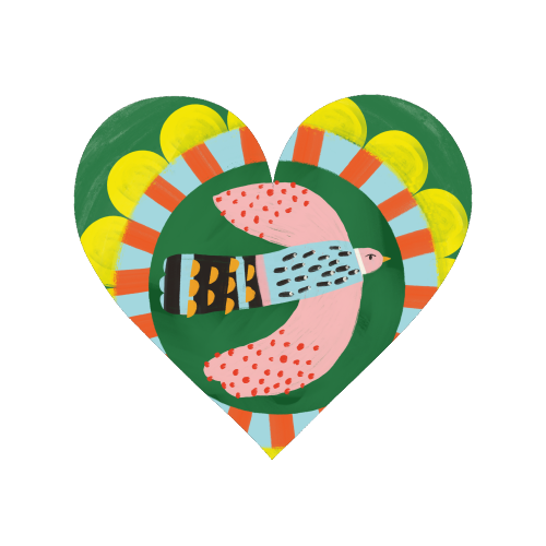 Peckish Bold Bright Bird Illustration Plate Design - Magnet by AbiGoLucky