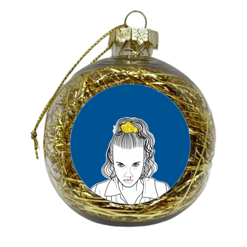 Peculiar Friend Birthday Greeting - xmas bauble by Adam Regester