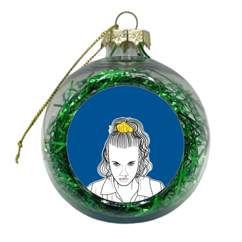Peculiar Friend Birthday Greeting - xmas bauble by Adam Regester