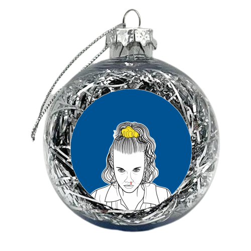 Peculiar Friend Birthday Greeting - xmas bauble by Adam Regester