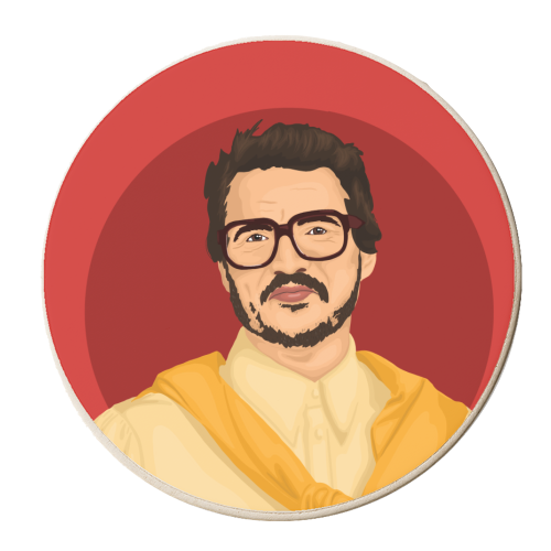 Pedro Pascal - Cool, slutty Daddy - personalised beer coaster by By Rosybum