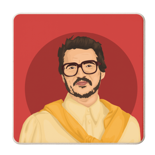 Pedro Pascal - Cool, slutty Daddy - personalised beer coaster by By Rosybum