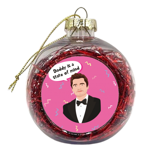 Pedro Pascal - Daddy Is A State Of Mind - xmas bauble by Laura Lonsdale
