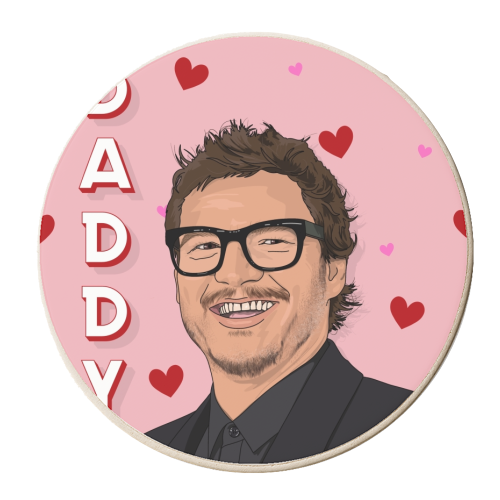 Pedro pascal daddy - personalised beer coaster by The Girl Next Draw