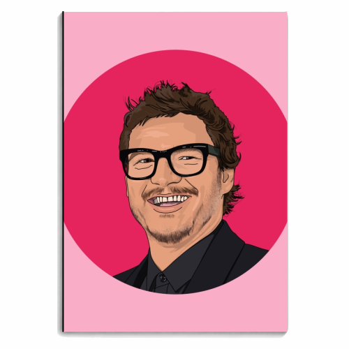 Pedro pascal illustration - personalised A4, A5, A6 notebook by The Girl Next Draw