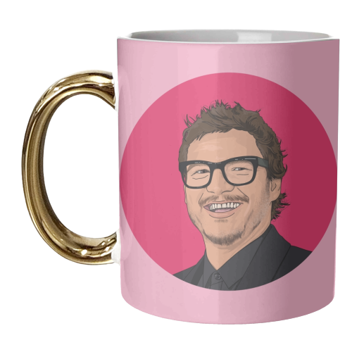 Pedro pascal illustration - unique mug by The Girl Next Draw