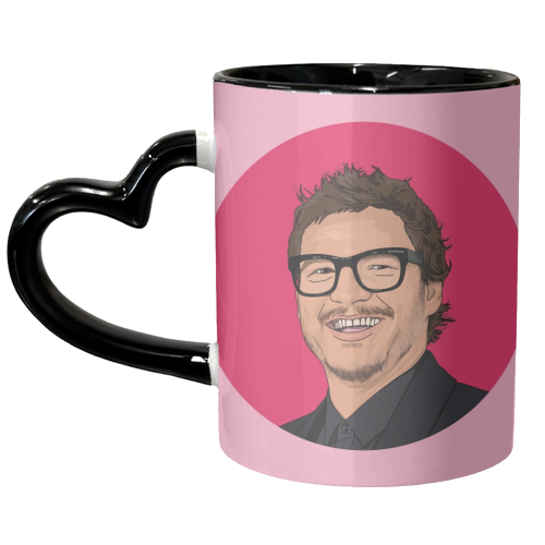 Pedro pascal illustration - unique mug by The Girl Next Draw
