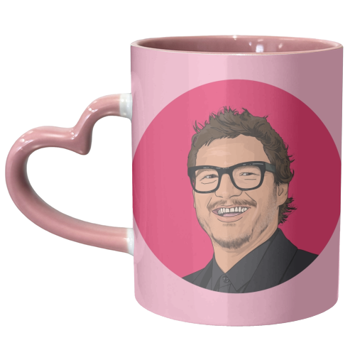 Pedro pascal illustration - unique mug by The Girl Next Draw