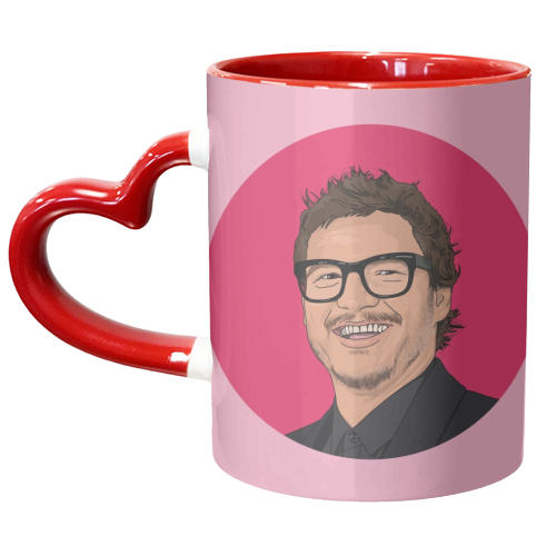 Pedro pascal illustration - unique mug by The Girl Next Draw
