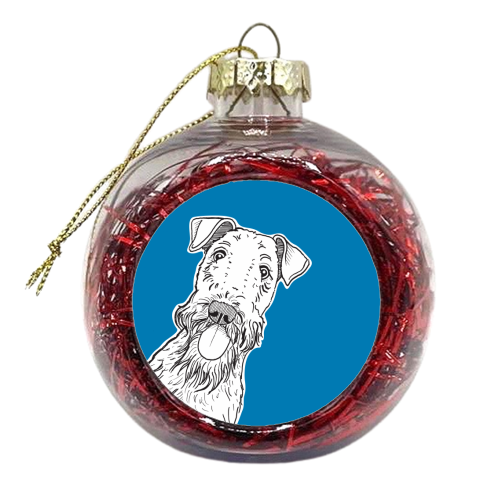 Peeking Dog - xmas bauble by Adam Regester